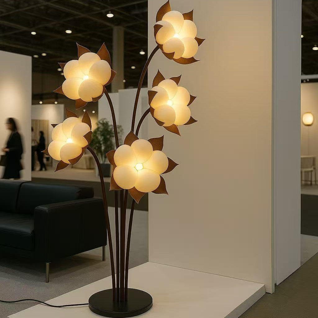 Sylvianne Groene Bloemblaad vloerlamp
