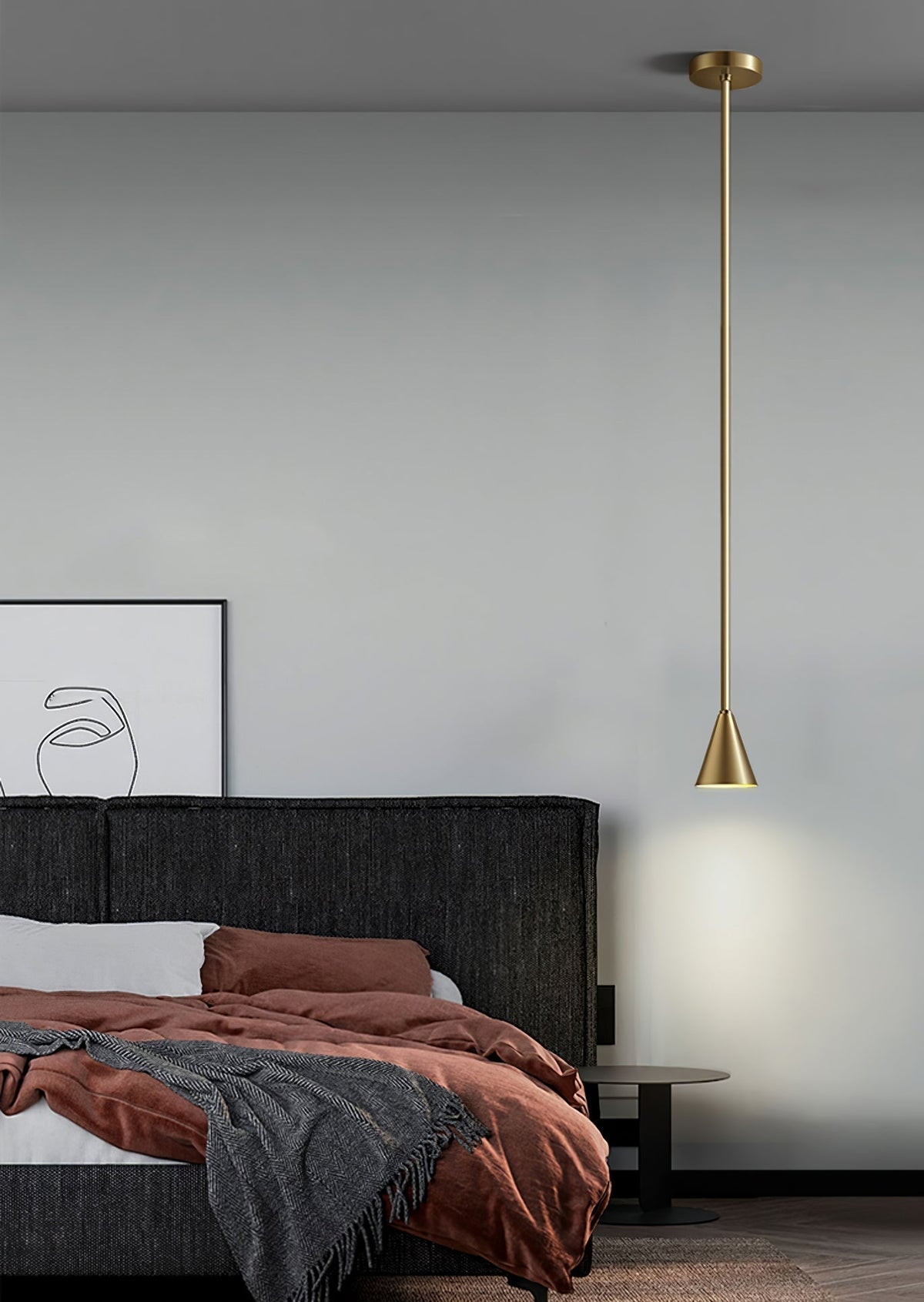 Cutheion Moderne minimalistische hanglamp van messing