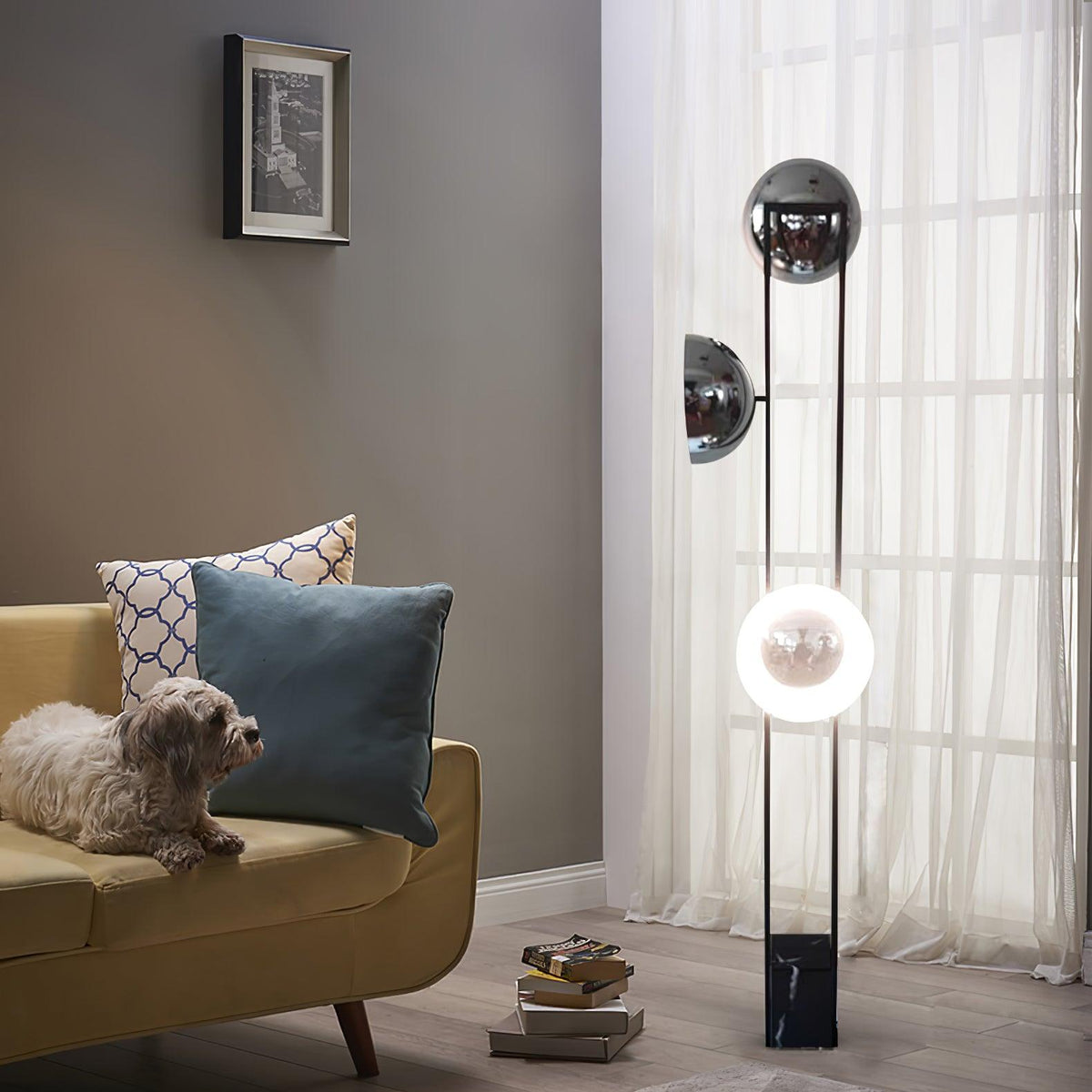 Alio Moderne vloerlamp van marmer