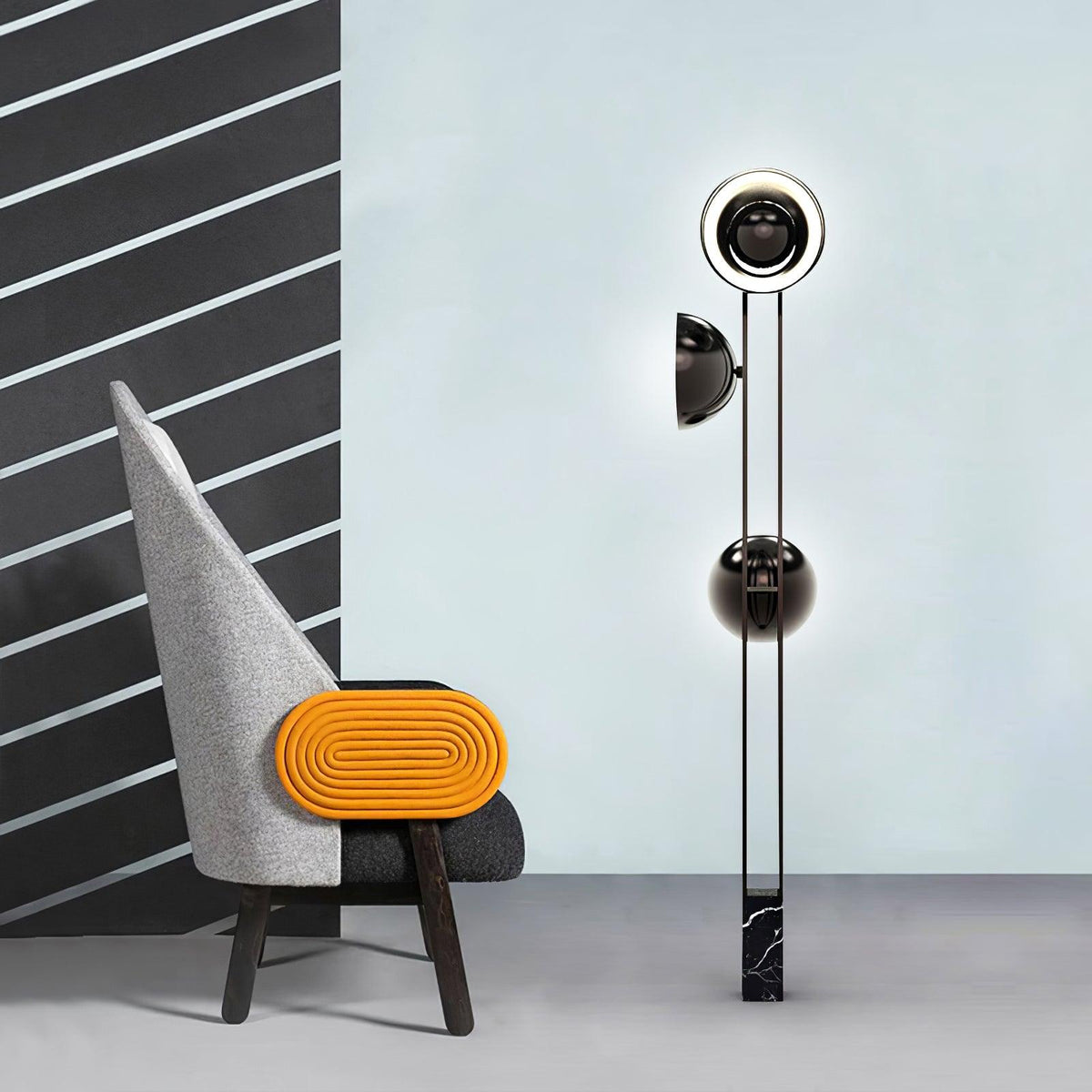 Alio Moderne vloerlamp van marmer