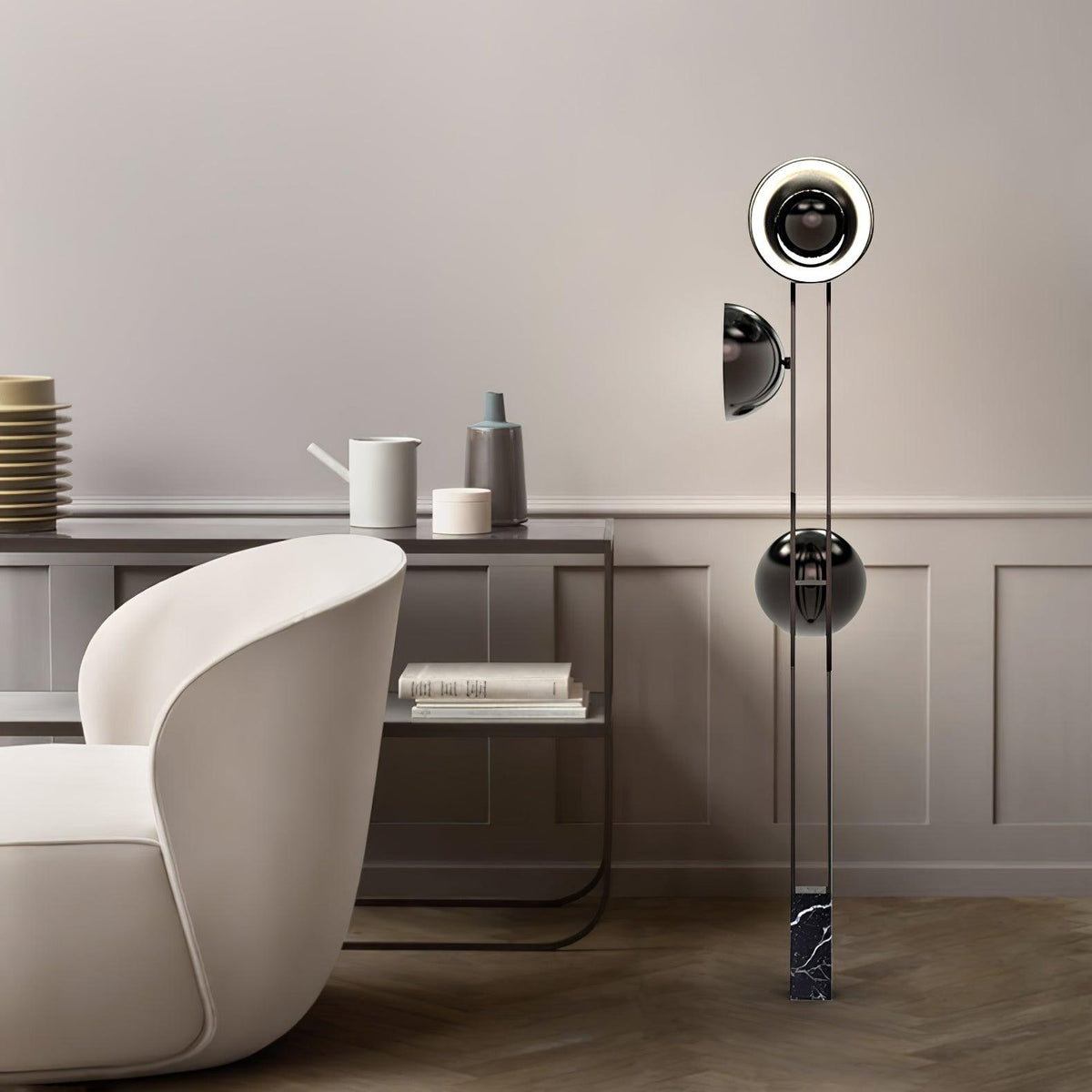 Alio Moderne vloerlamp van marmer