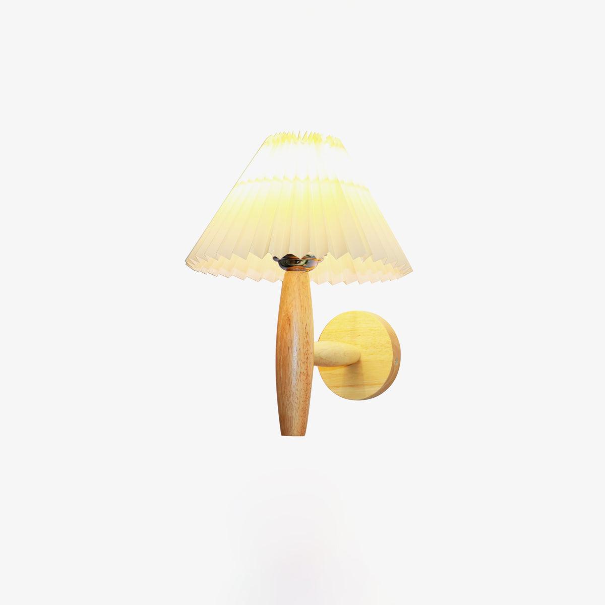 Elvivelle Moderne wandlamp van eikenhout