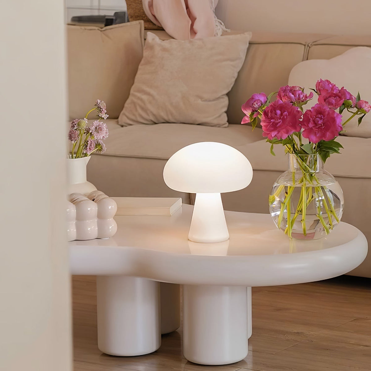 Ombra Whimsical tafellamp met glazen kap