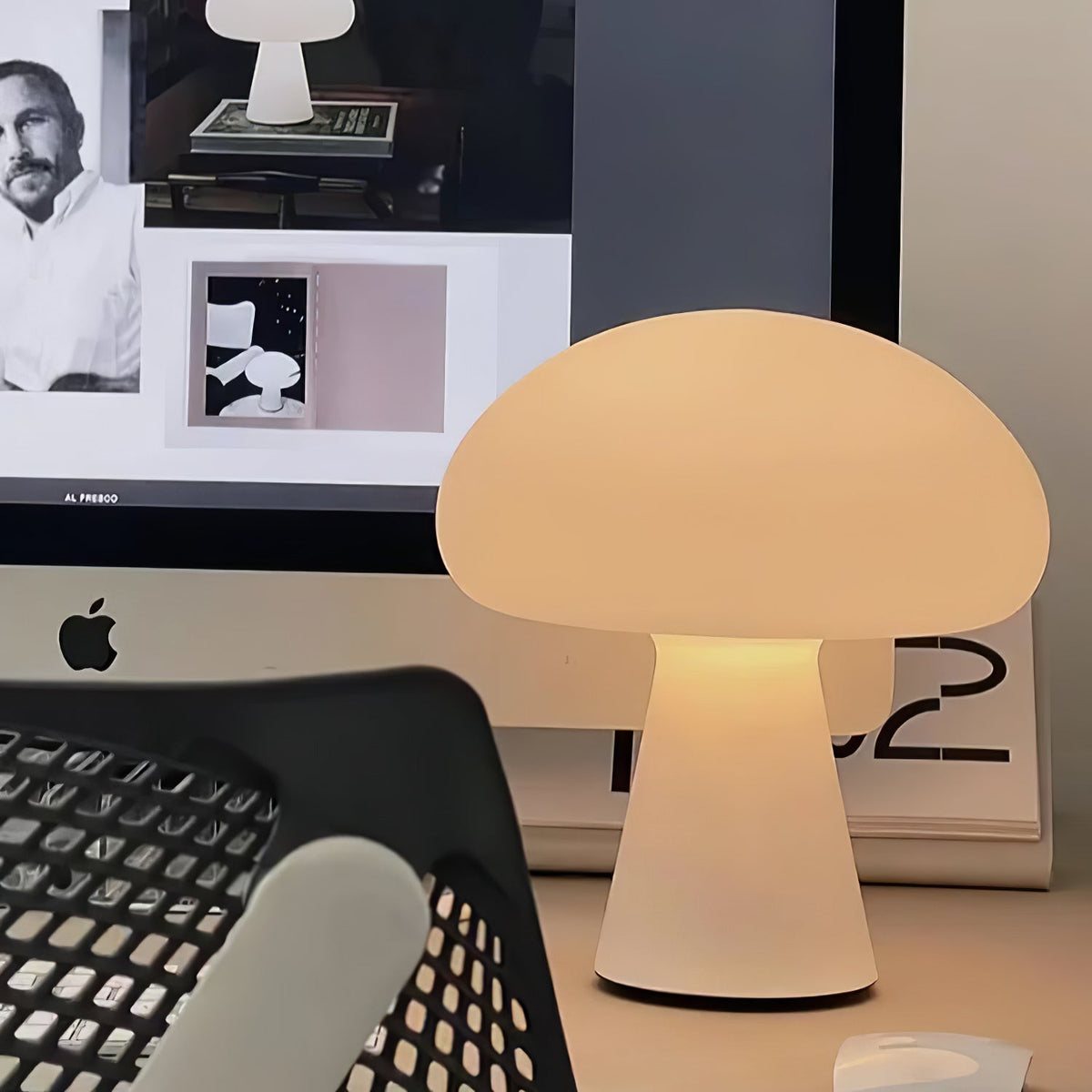 Ombra Whimsical tafellamp met glazen kap