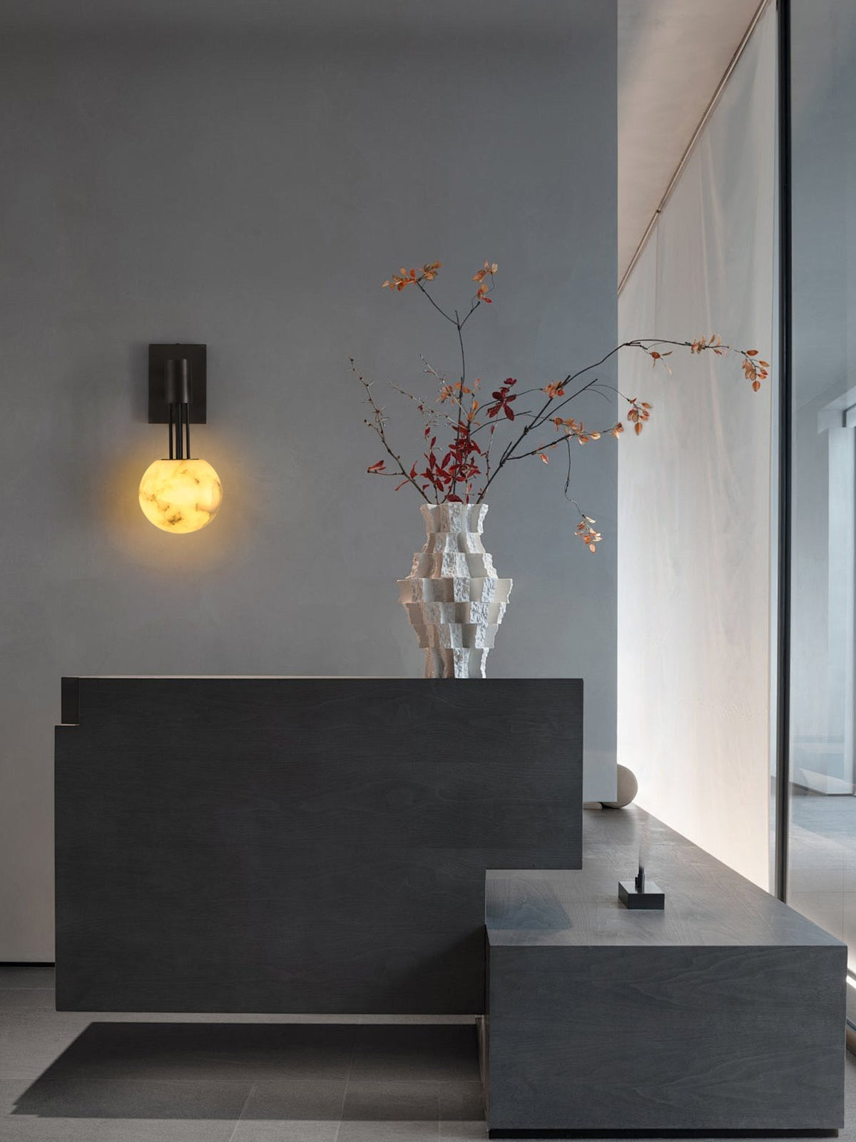 Rykde Albast bollen wandlamp voor binnen