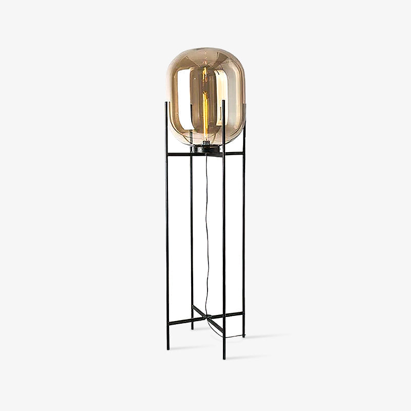 Liorivelia industriële vloerlamp van glas
