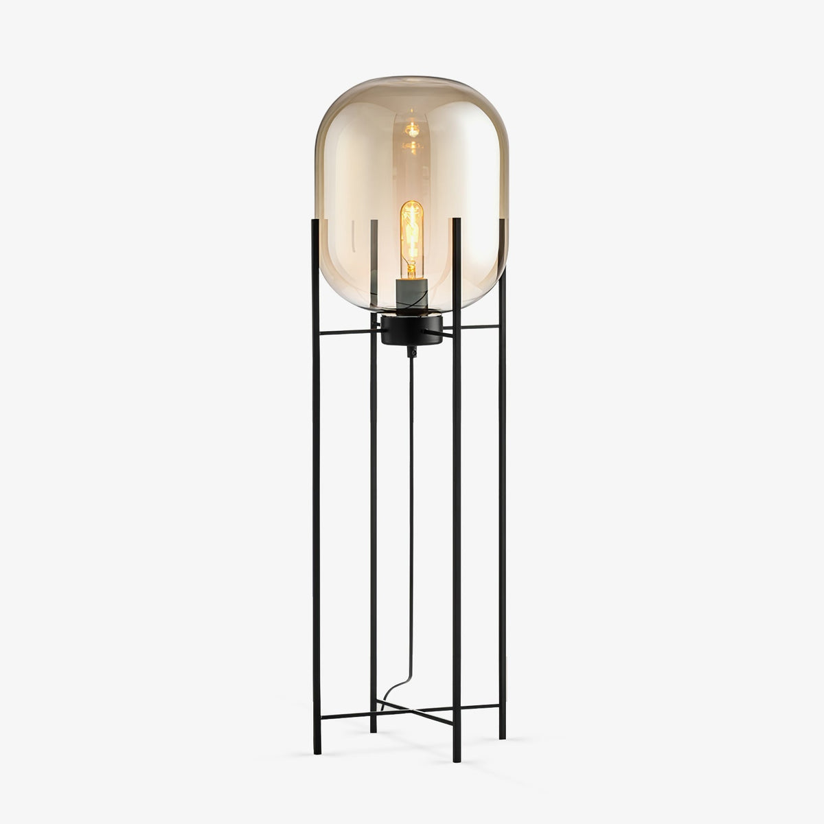 Liorivelia industriële vloerlamp van glas
