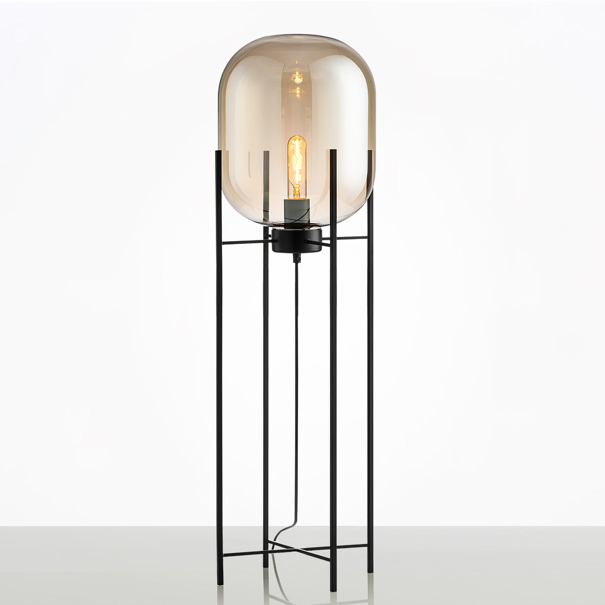 Liorivelia industriële vloerlamp van glas