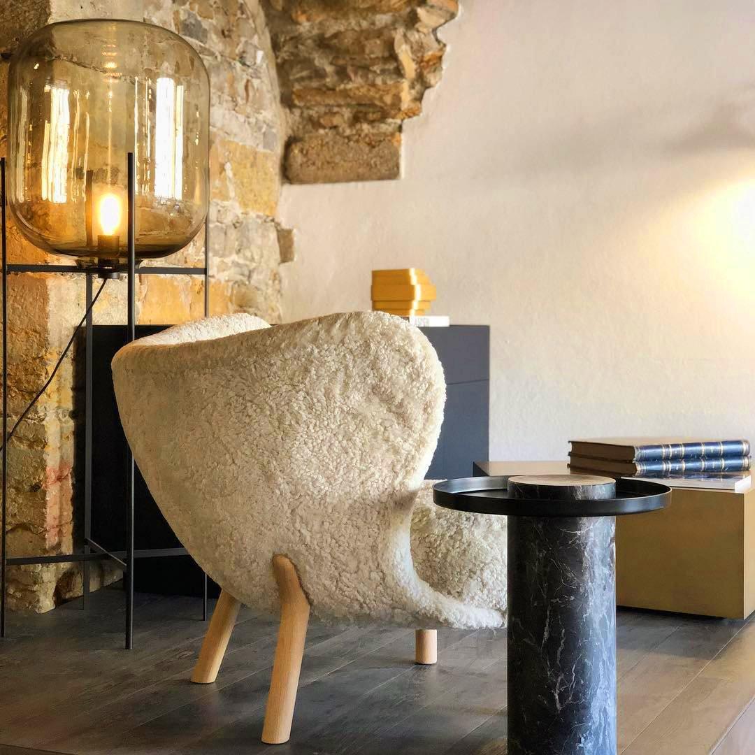 Liorivelia industriële vloerlamp van glas