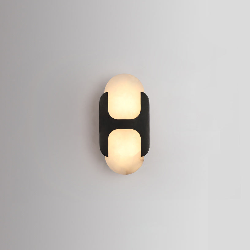 Lylaearis wandlamp met albasten kap