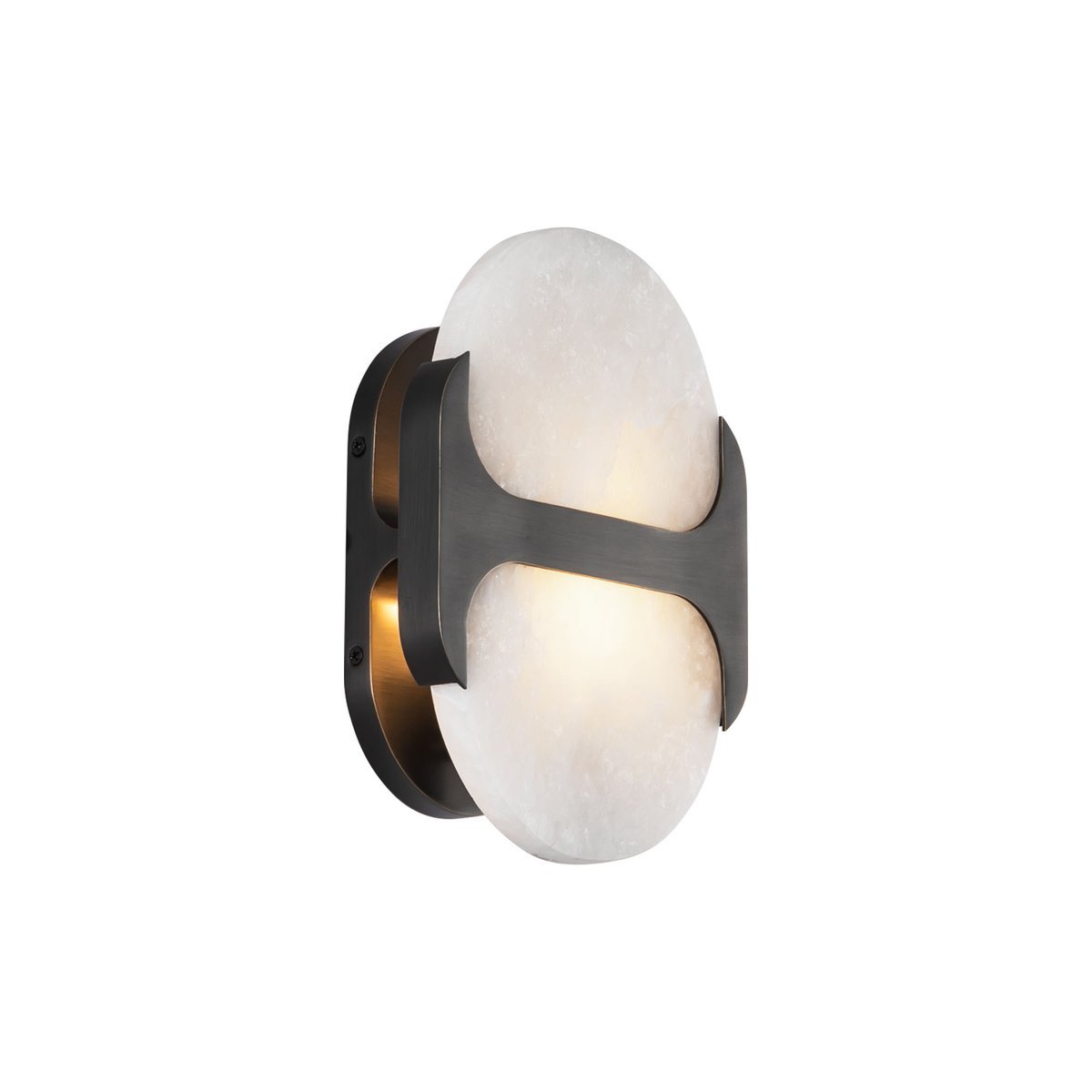 Ulthaora dubbele bollen wandlamp in albast