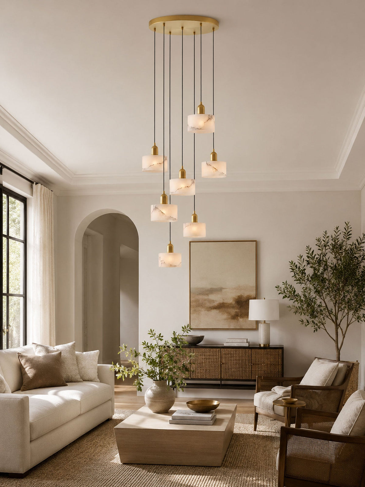 Fjara hanglamp met albast