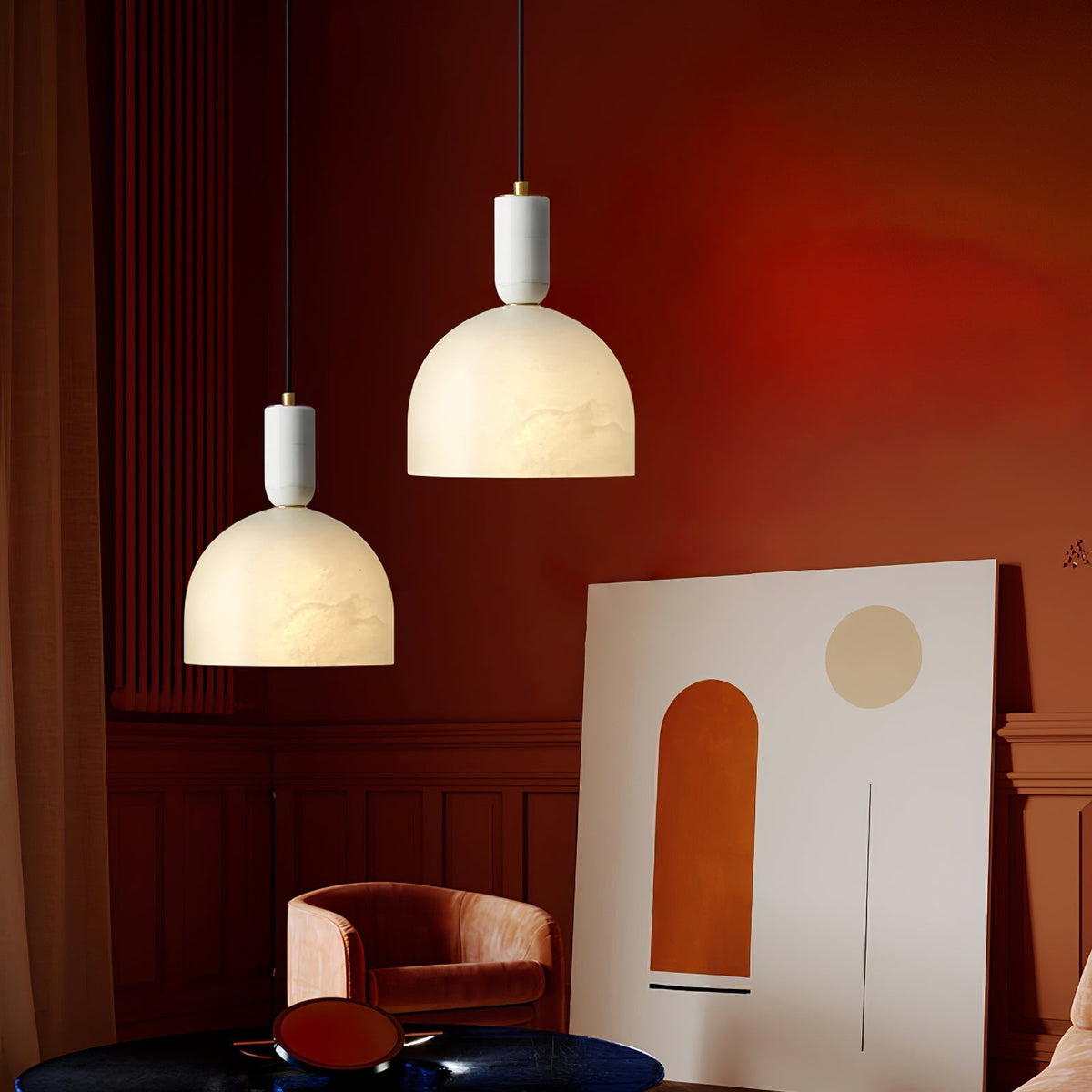 Ulcaris hanglamp van albast