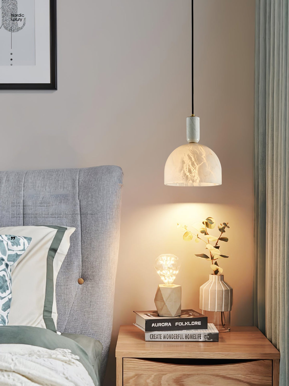 Ulcaris hanglamp van albast