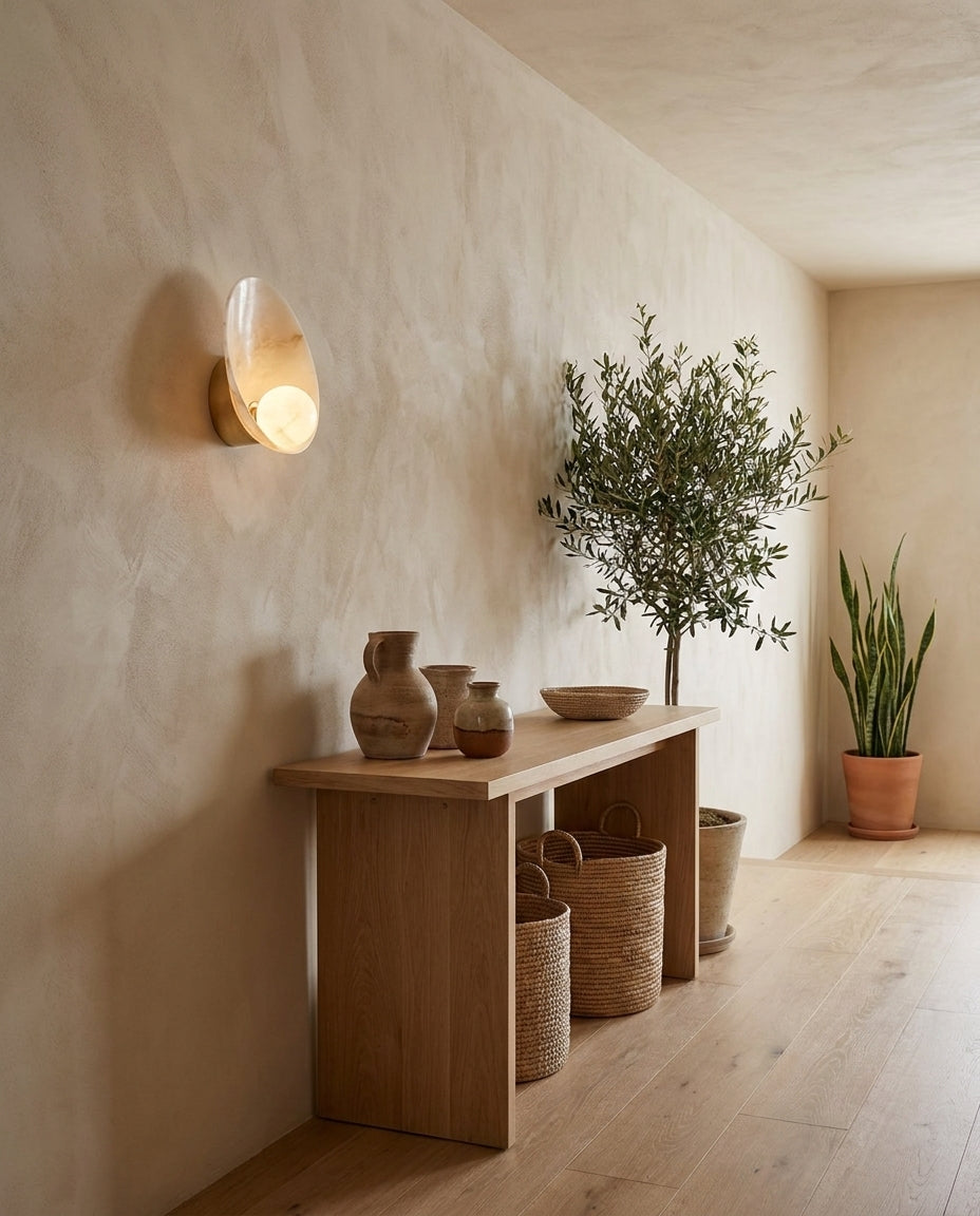 Quillstone Albasten wandlamp