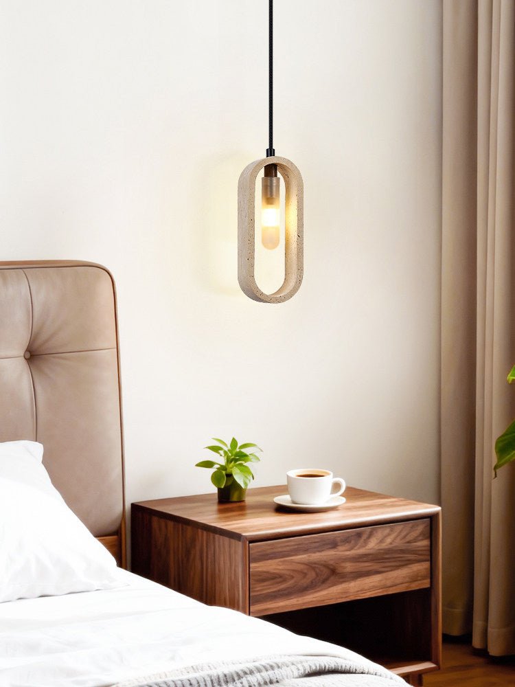 Seraelle hanglamp van geel travertin