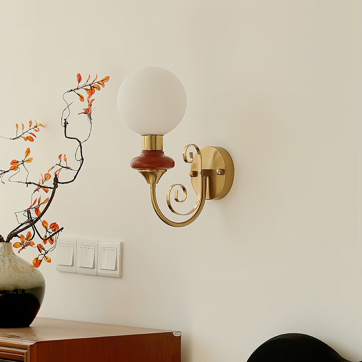 Bela Premium Noordse kunst glazen wandlamp