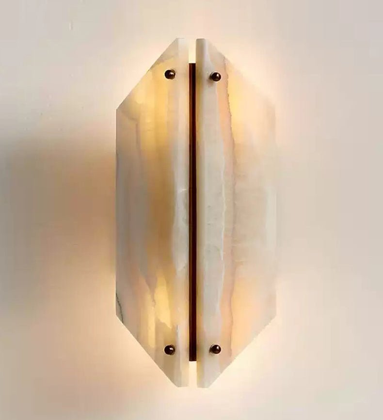 Zynx modern Wit Alabaste Crest Wandlamp