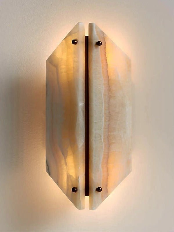 Zynx modern Wit Alabaste Crest Wandlamp