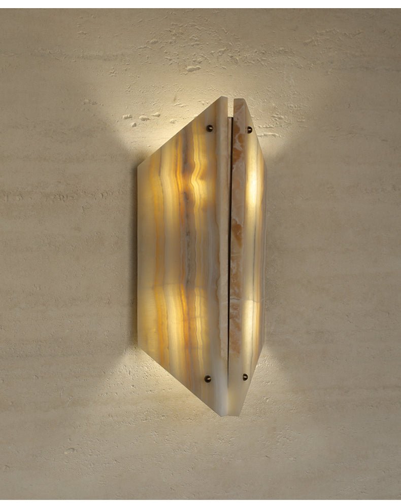 Zynx modern Wit Alabaste Crest Wandlamp