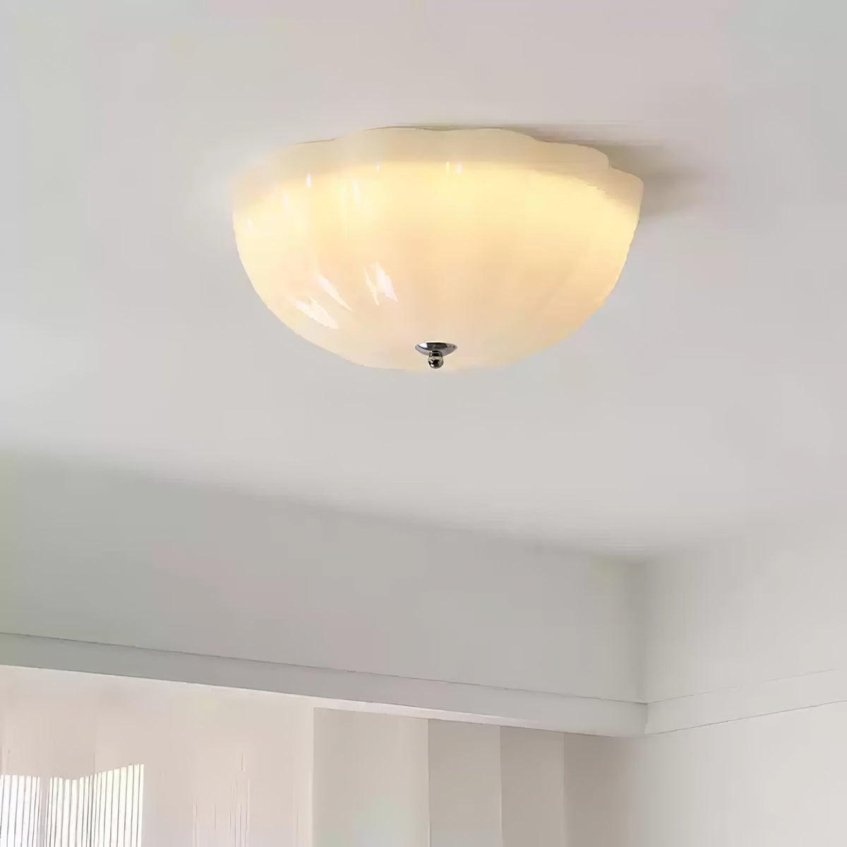 Uphaara Moderne minimalistische plafondlamp met opal glazen kap