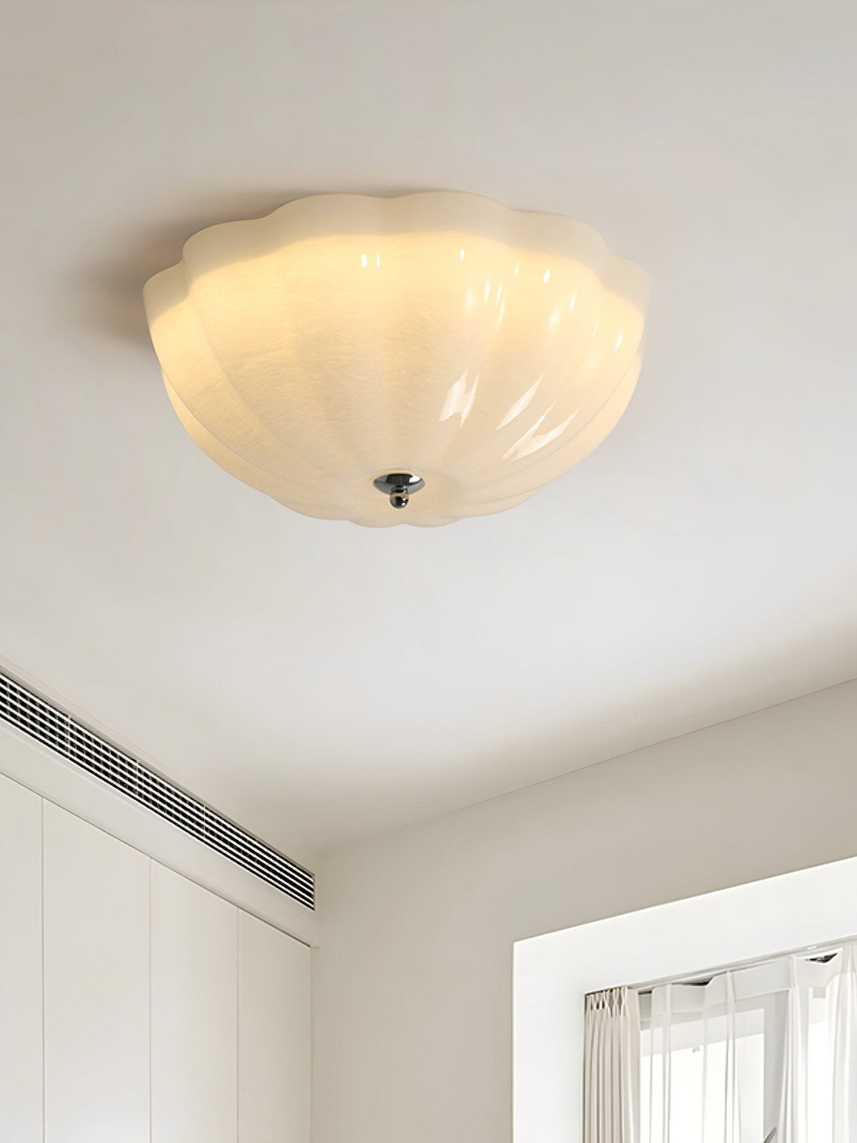 Uphaara Moderne minimalistische plafondlamp met opal glazen kap