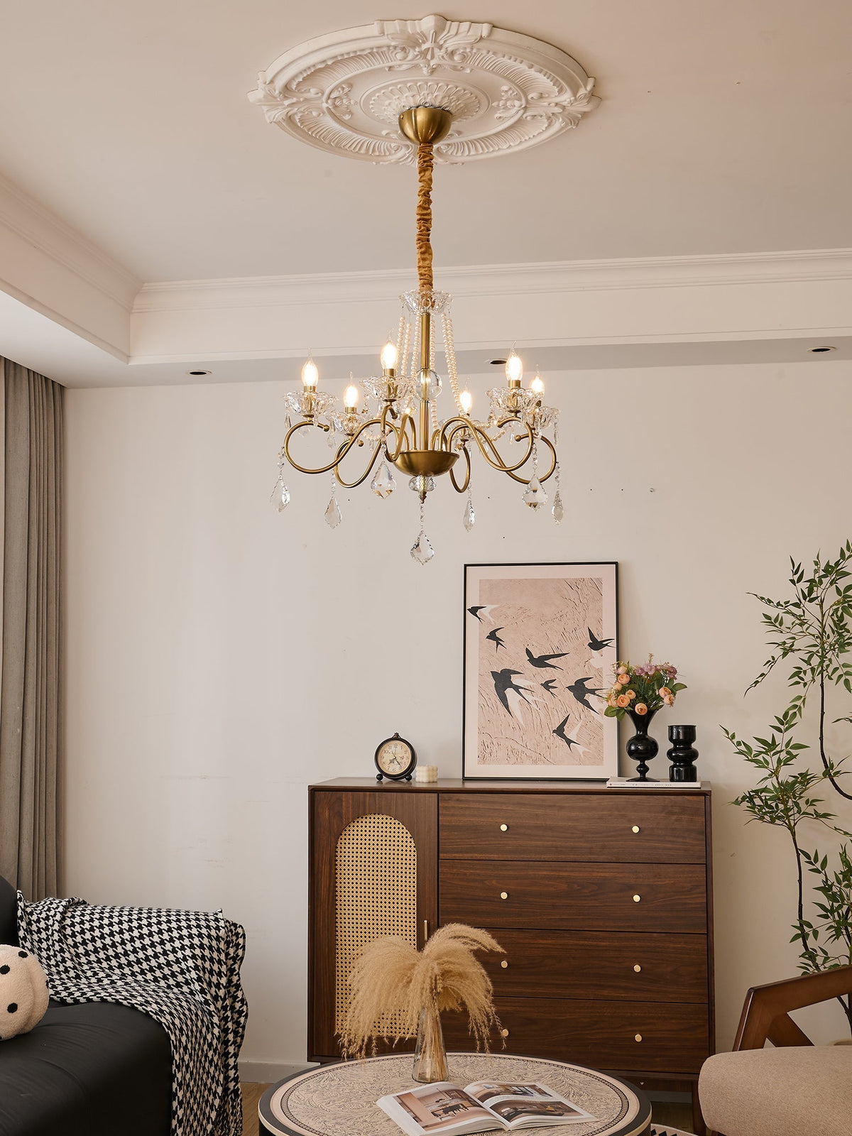 Velaeyra Postmodern Luxe Parel Kristallen Kroonluchter