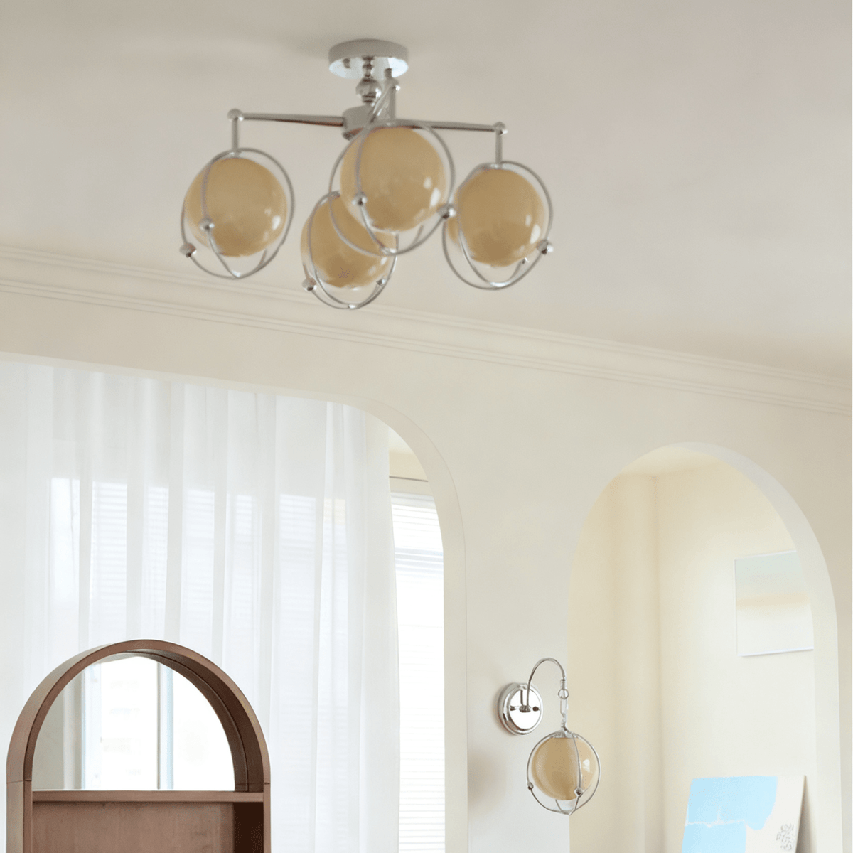 Veliselia Orb Cage wandlamp