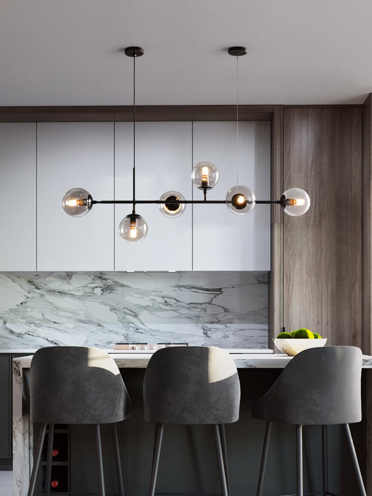 Yorvin hanglamp orb messing glas voor woonkamer