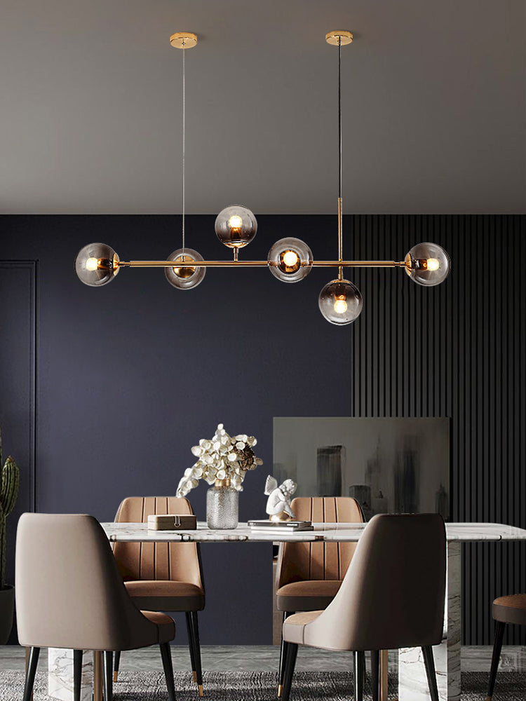 Yorvin hanglamp orb messing glas voor woonkamer
