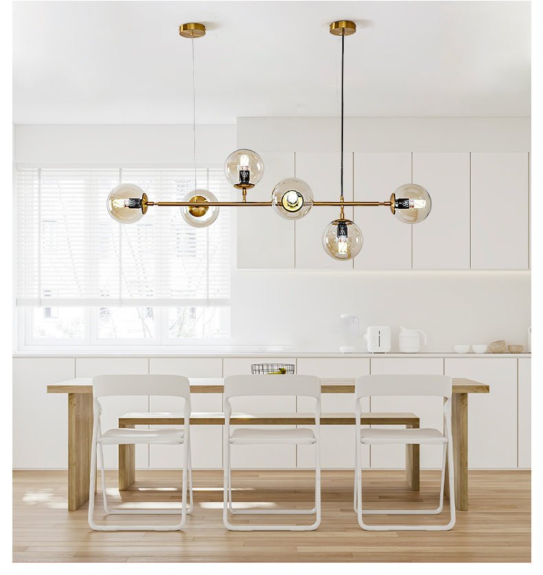 Yorvin hanglamp orb messing glas voor woonkamer