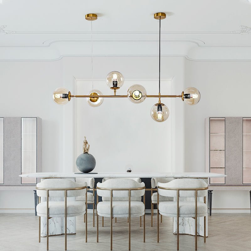 Yorvin hanglamp orb messing glas voor woonkamer