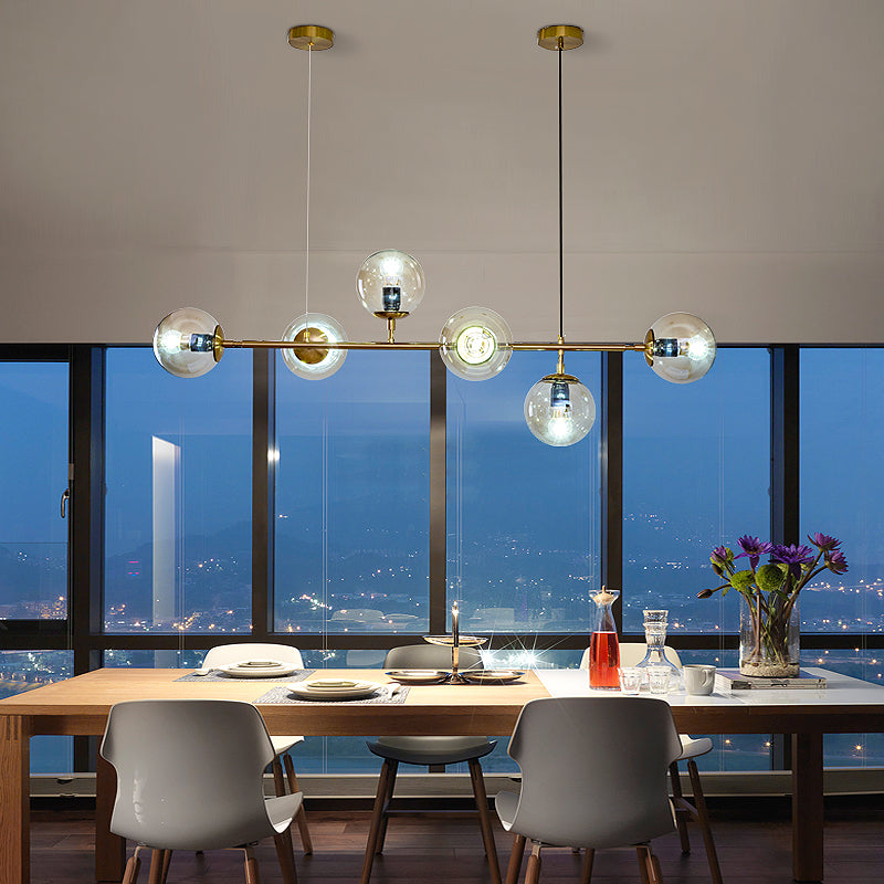 Yorvin hanglamp orb messing glas voor woonkamer