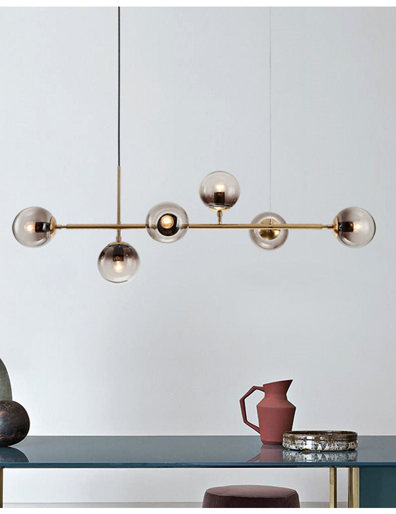 Yorvin hanglamp orb messing glas voor woonkamer