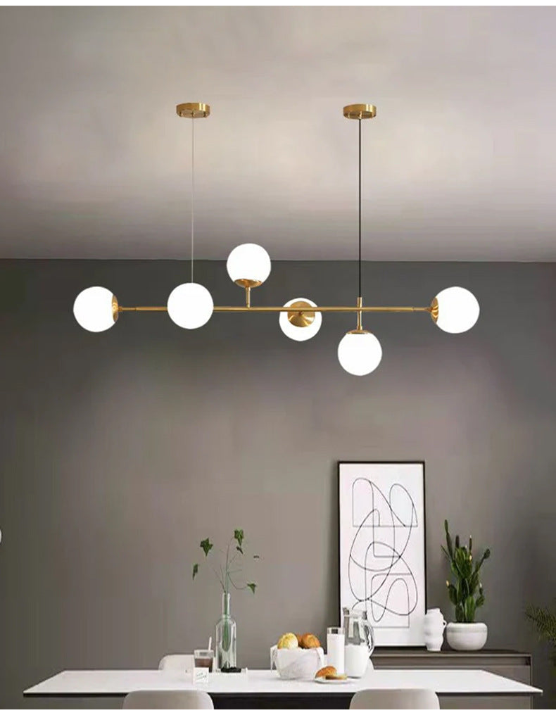 Yorvin hanglamp orb messing glas voor woonkamer