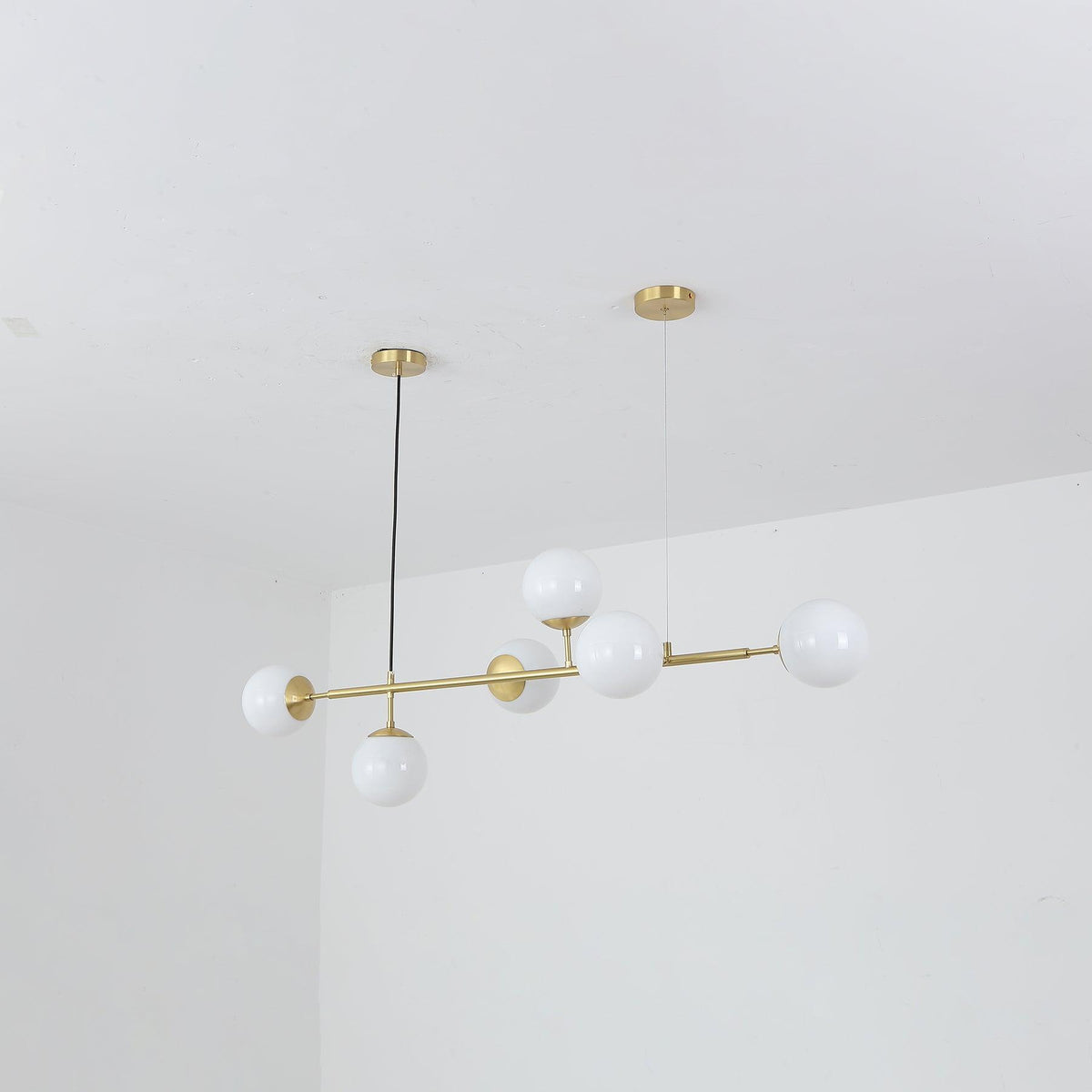 Yorvin hanglamp orb messing glas voor woonkamer