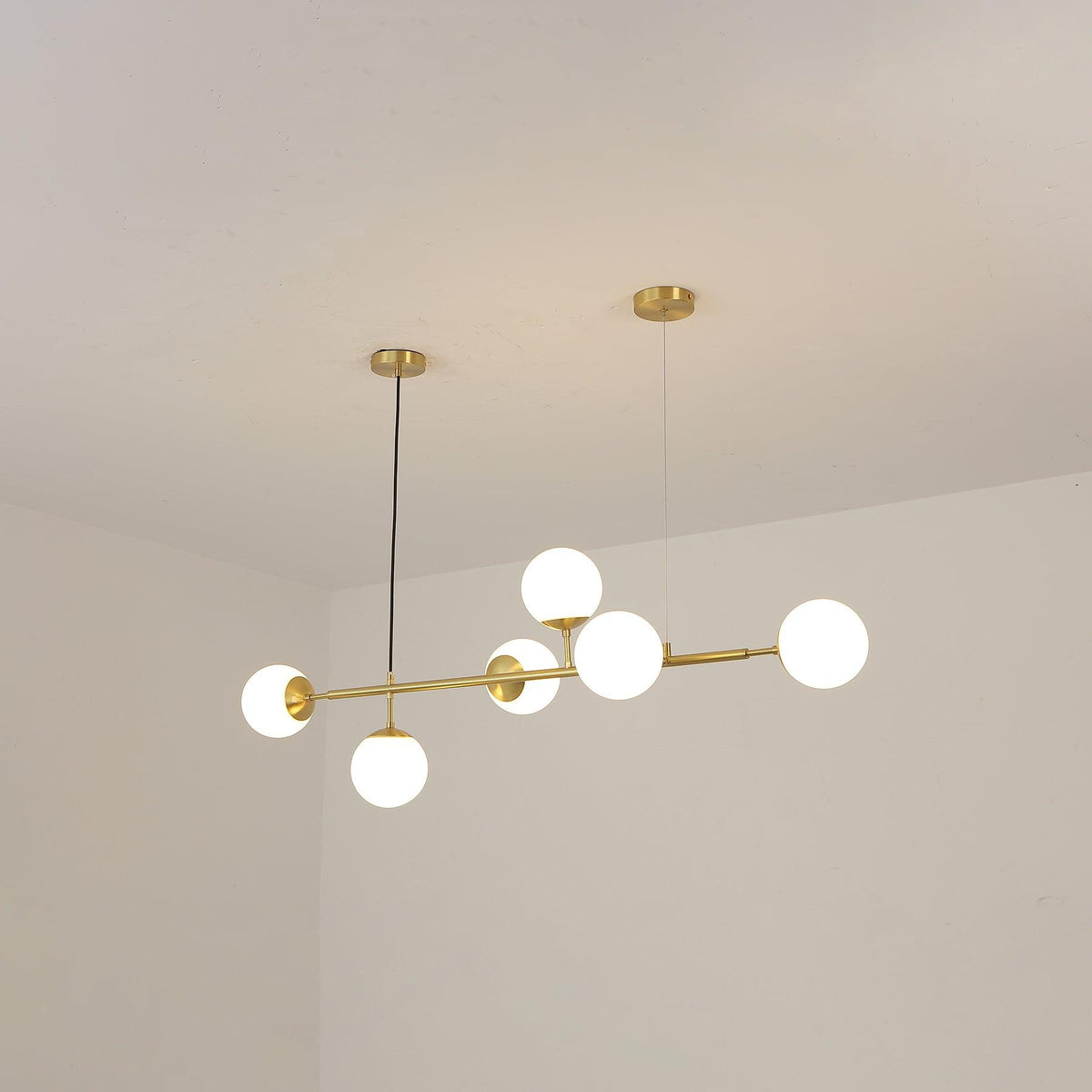 Yorvin hanglamp orb messing glas voor woonkamer