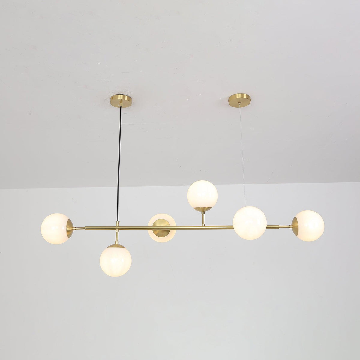 Yorvin hanglamp orb messing glas voor woonkamer