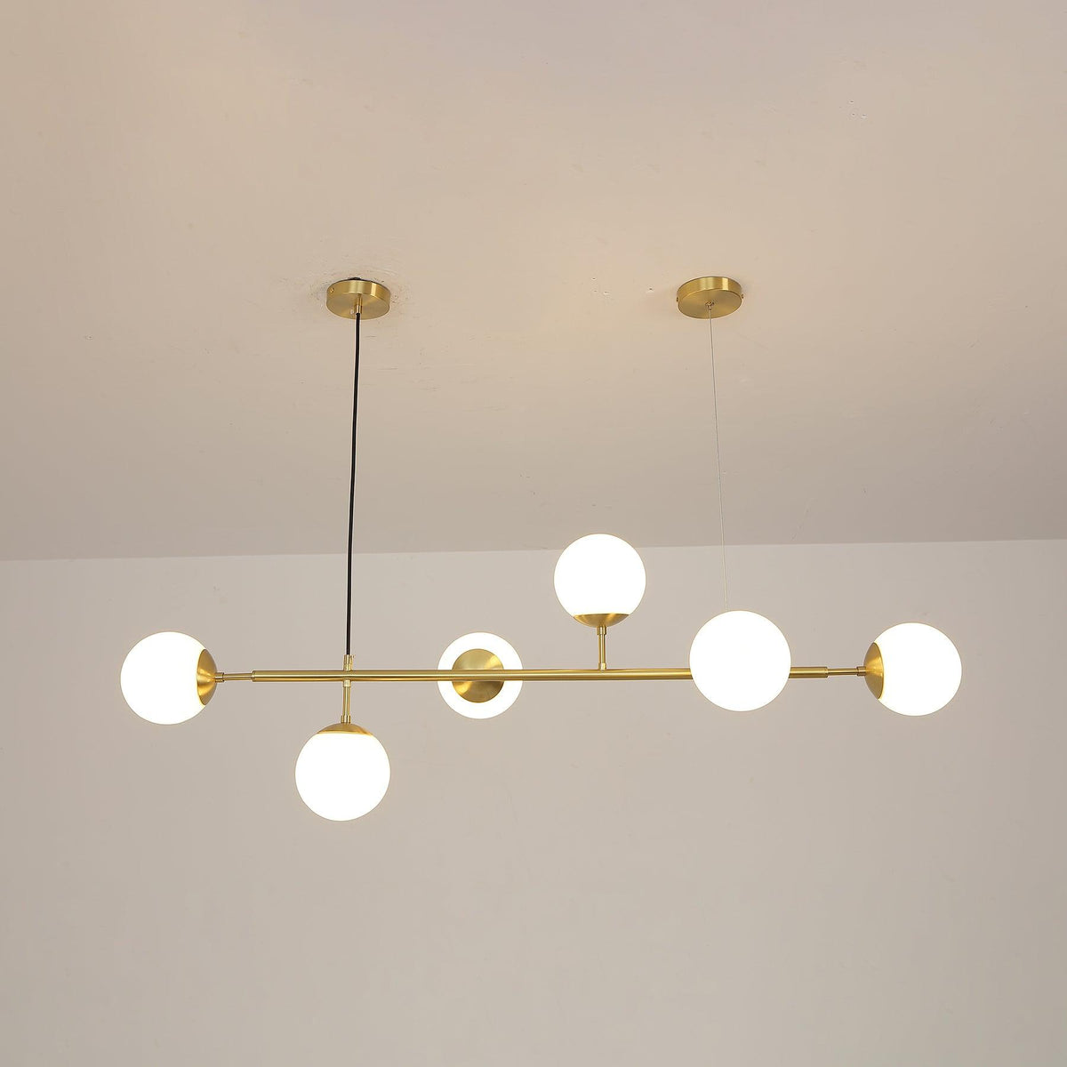 Yorvin hanglamp orb messing glas voor woonkamer