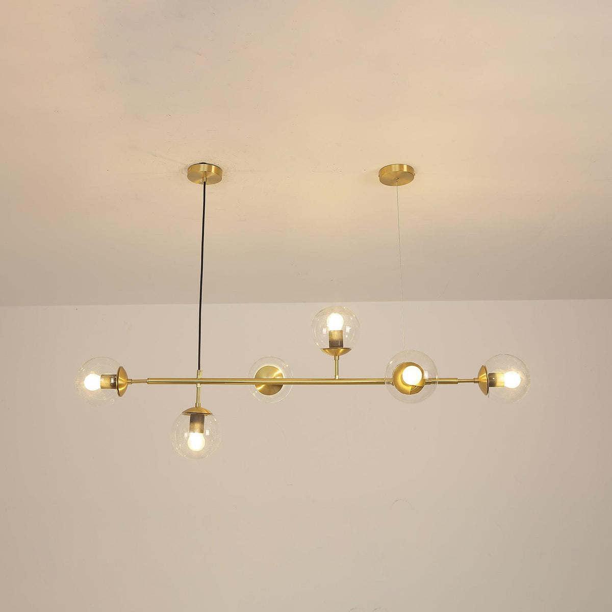 Yorvin hanglamp orb messing glas voor woonkamer
