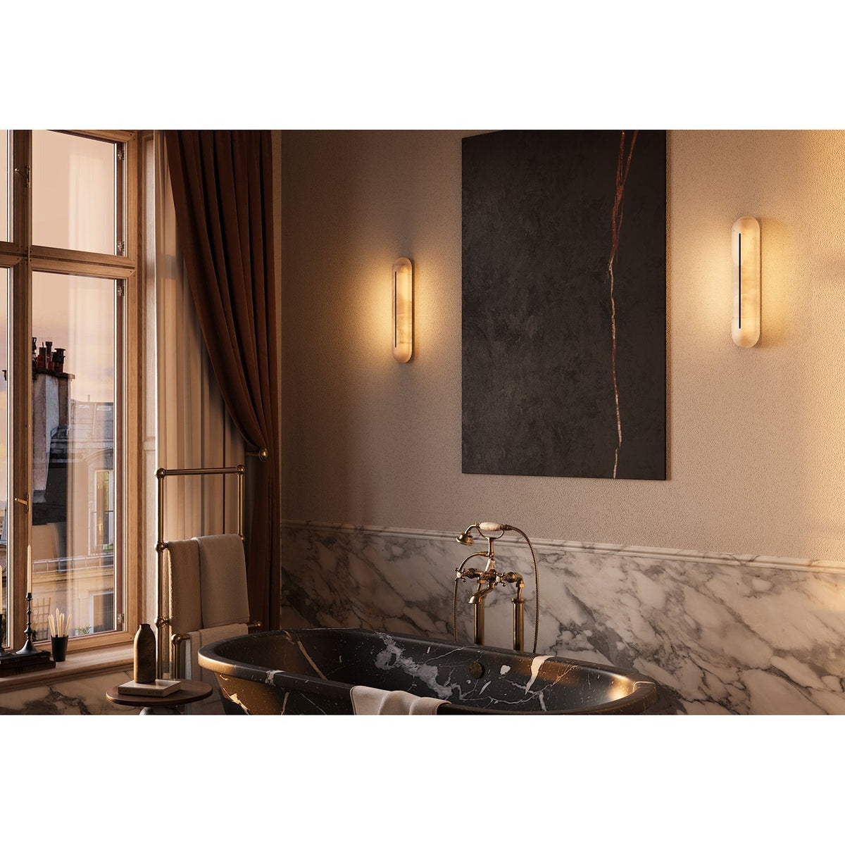 Armaryra Oblong albasten wandlamp