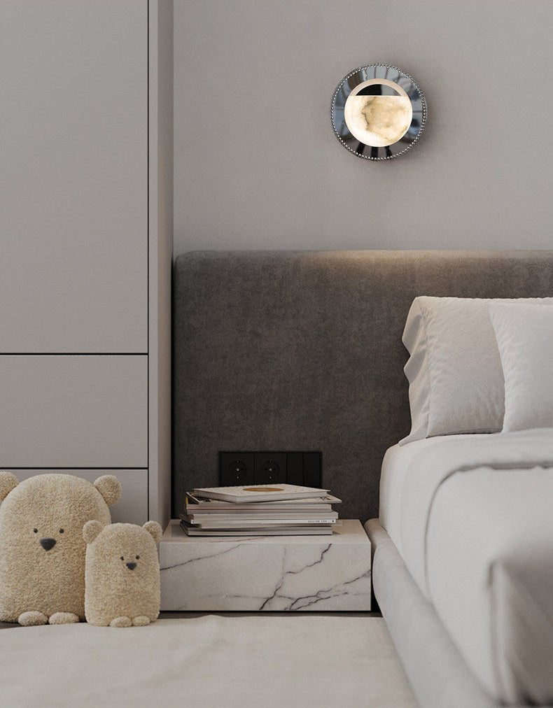 Albarelia Pearl albasten wandlamp