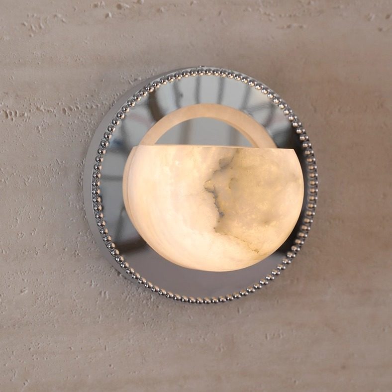 Albarelia Pearl albasten wandlamp