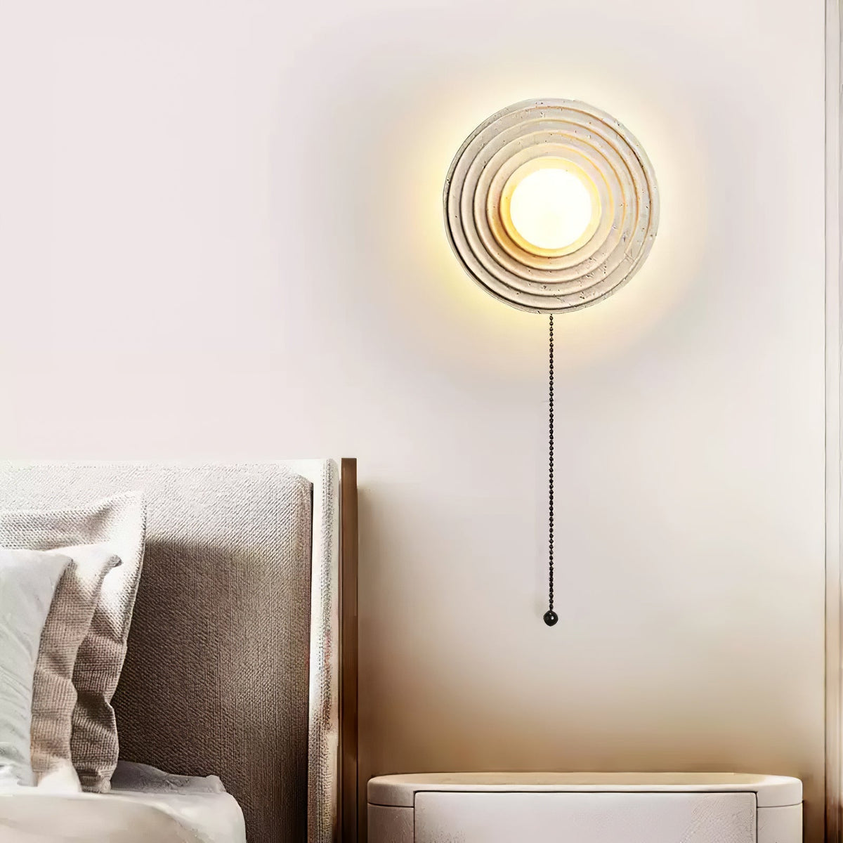 Zelirara Concentric travertin wandlamp
