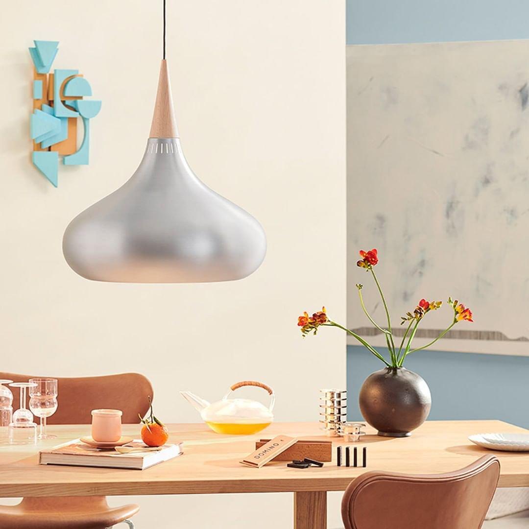 Aelorn Aluminium- en houten industriële hanglamp