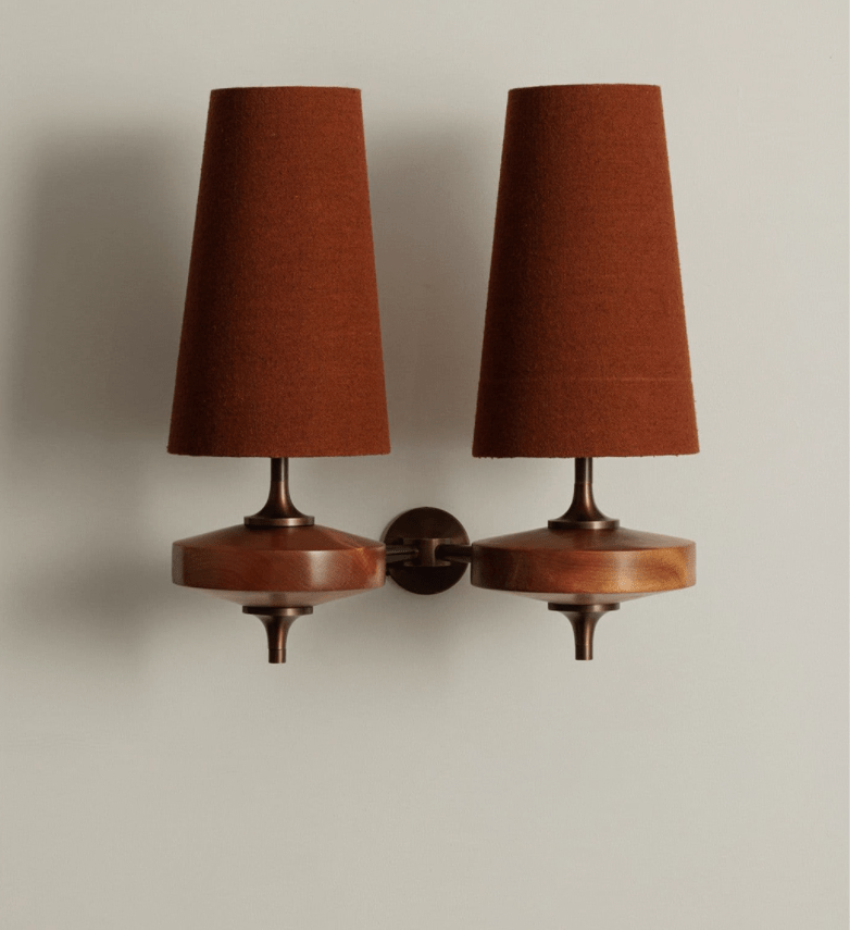 Hestin Dubbele lampenkap Wandlamp