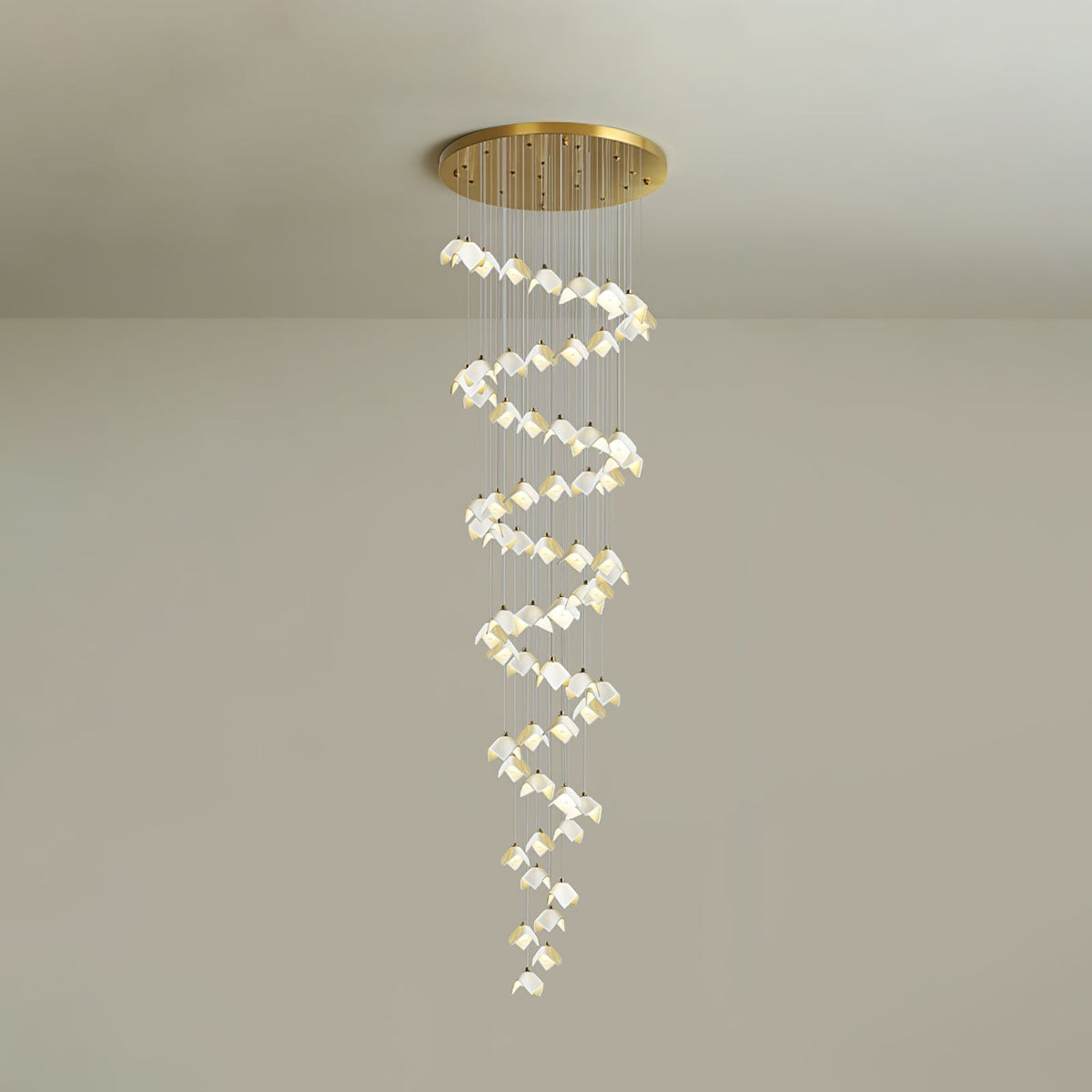 Cithayra Geometrische glas messing kroonluchter