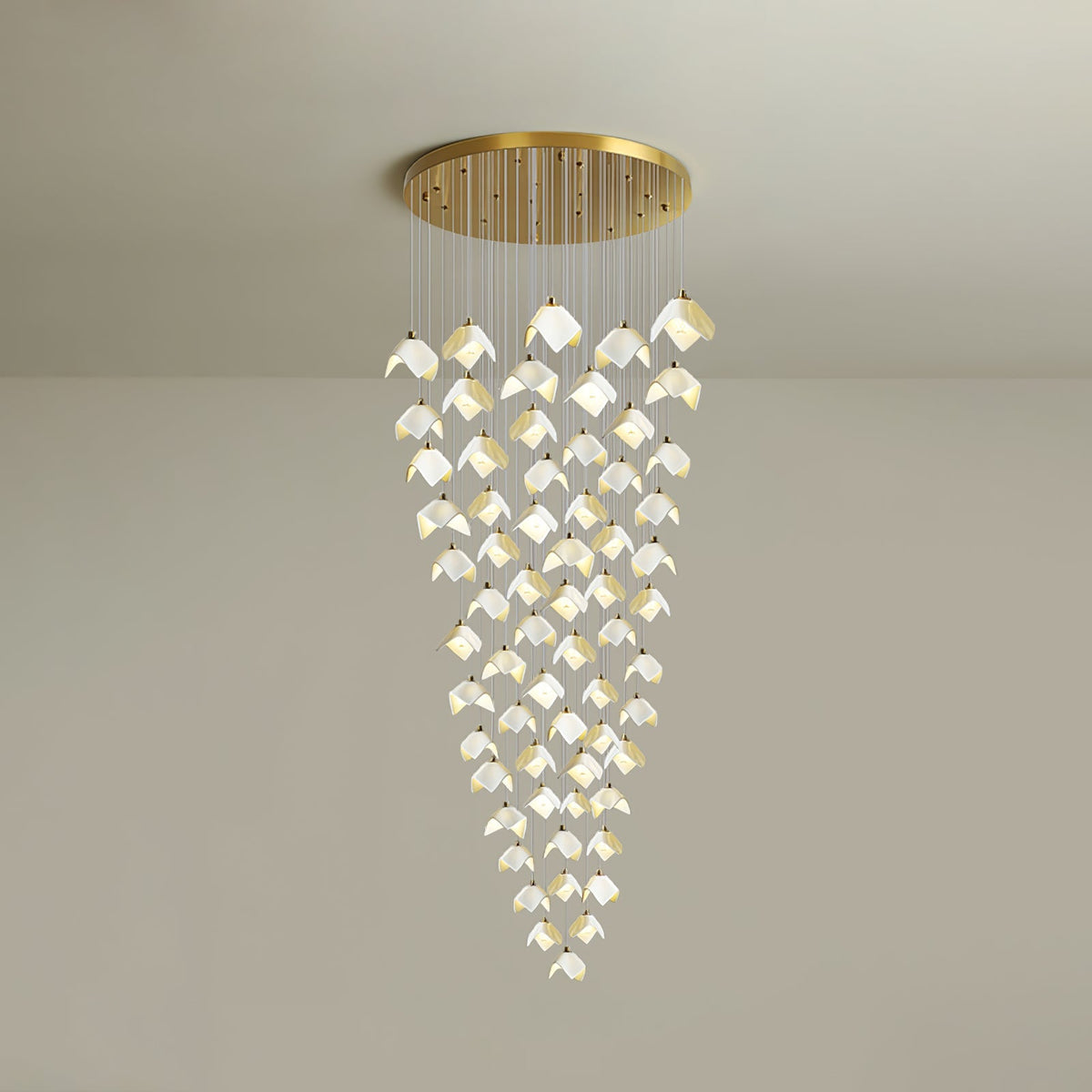 Cithayra Geometrische glas messing kroonluchter