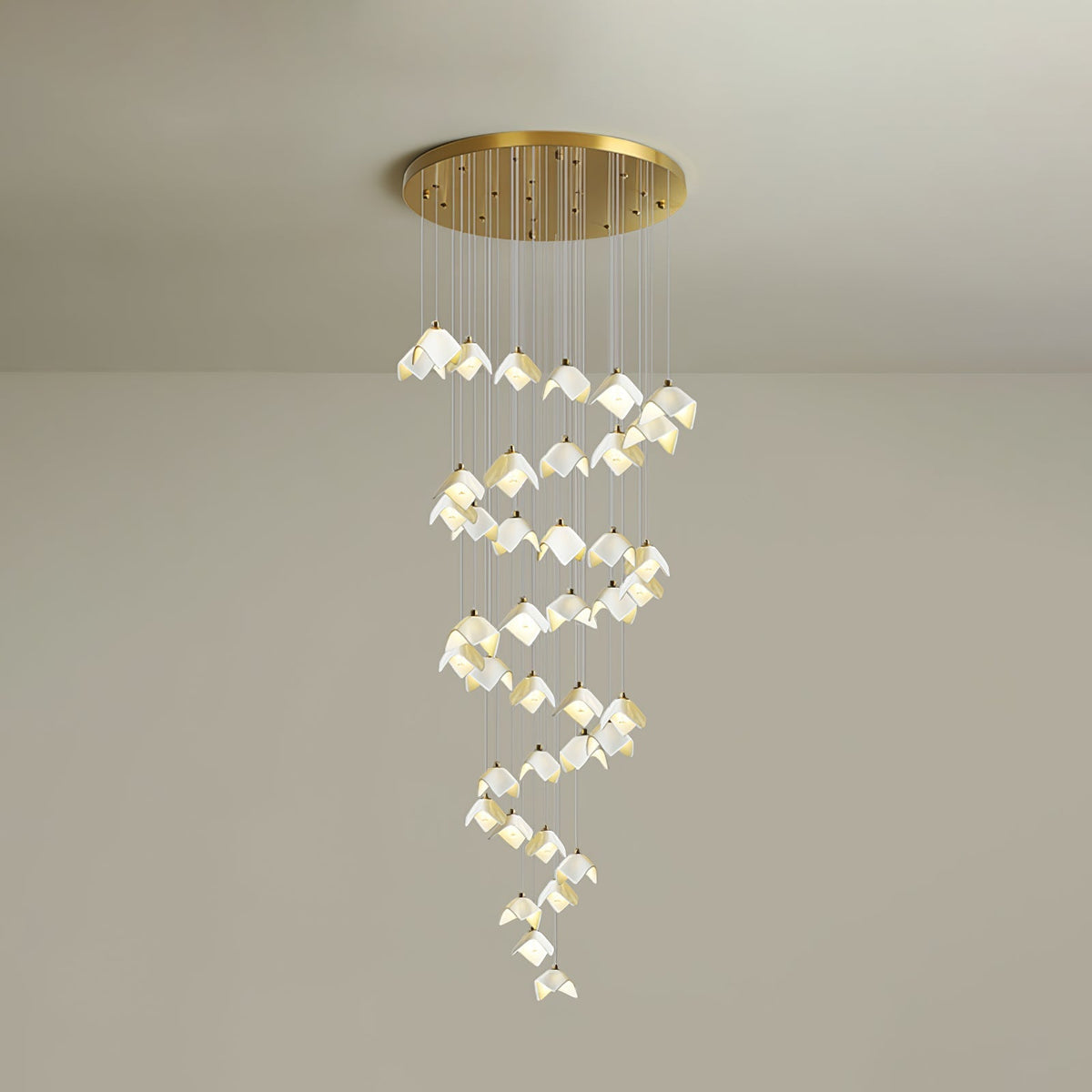 Cithayra Geometrische glas messing kroonluchter