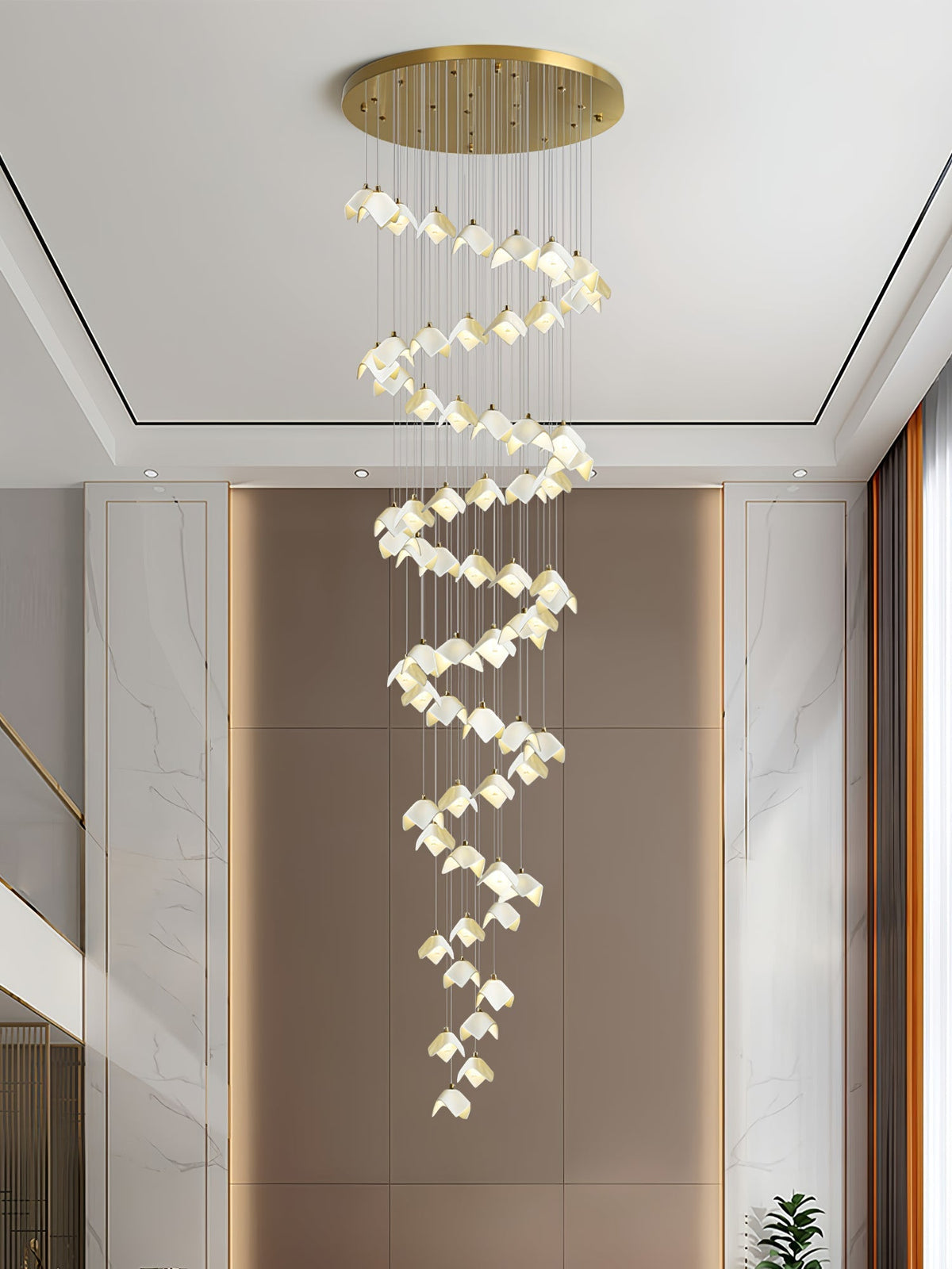 Cithayra Geometrische glas messing kroonluchter